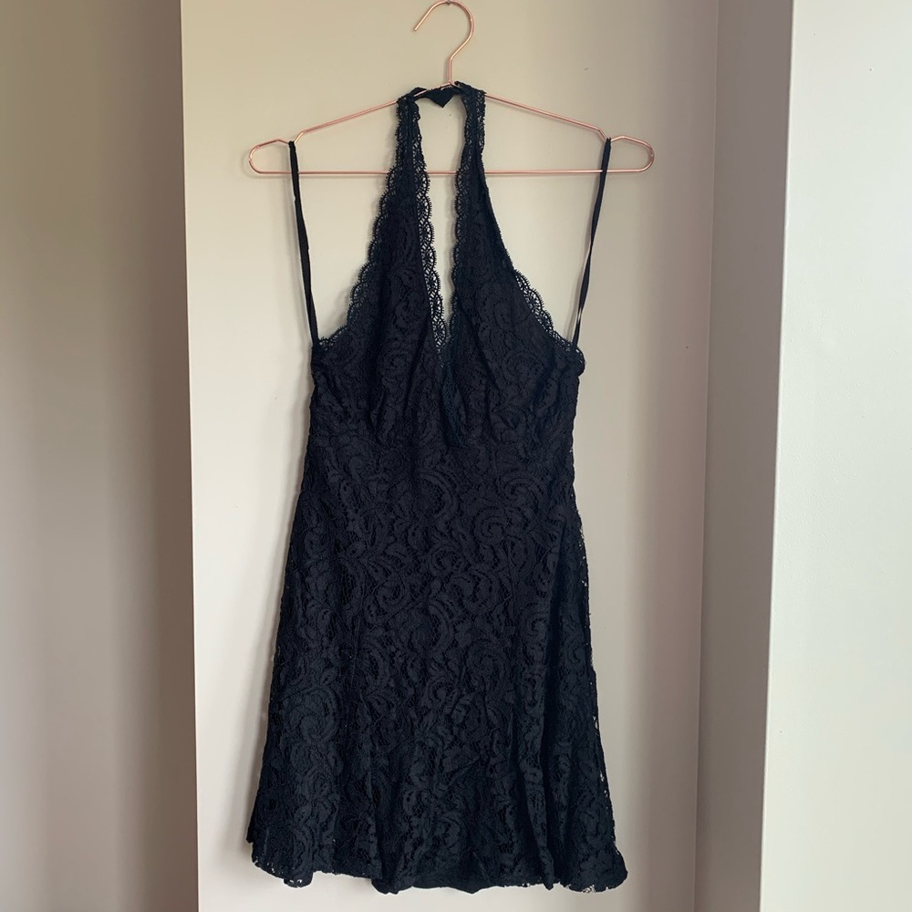 Urban Outfitters Lace Halter Mini Dress